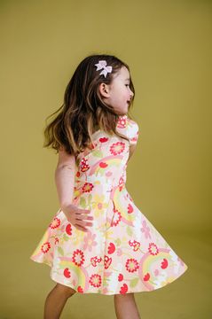 Rock Your Baby Mushroom World Short Sleeve Waisted Dress