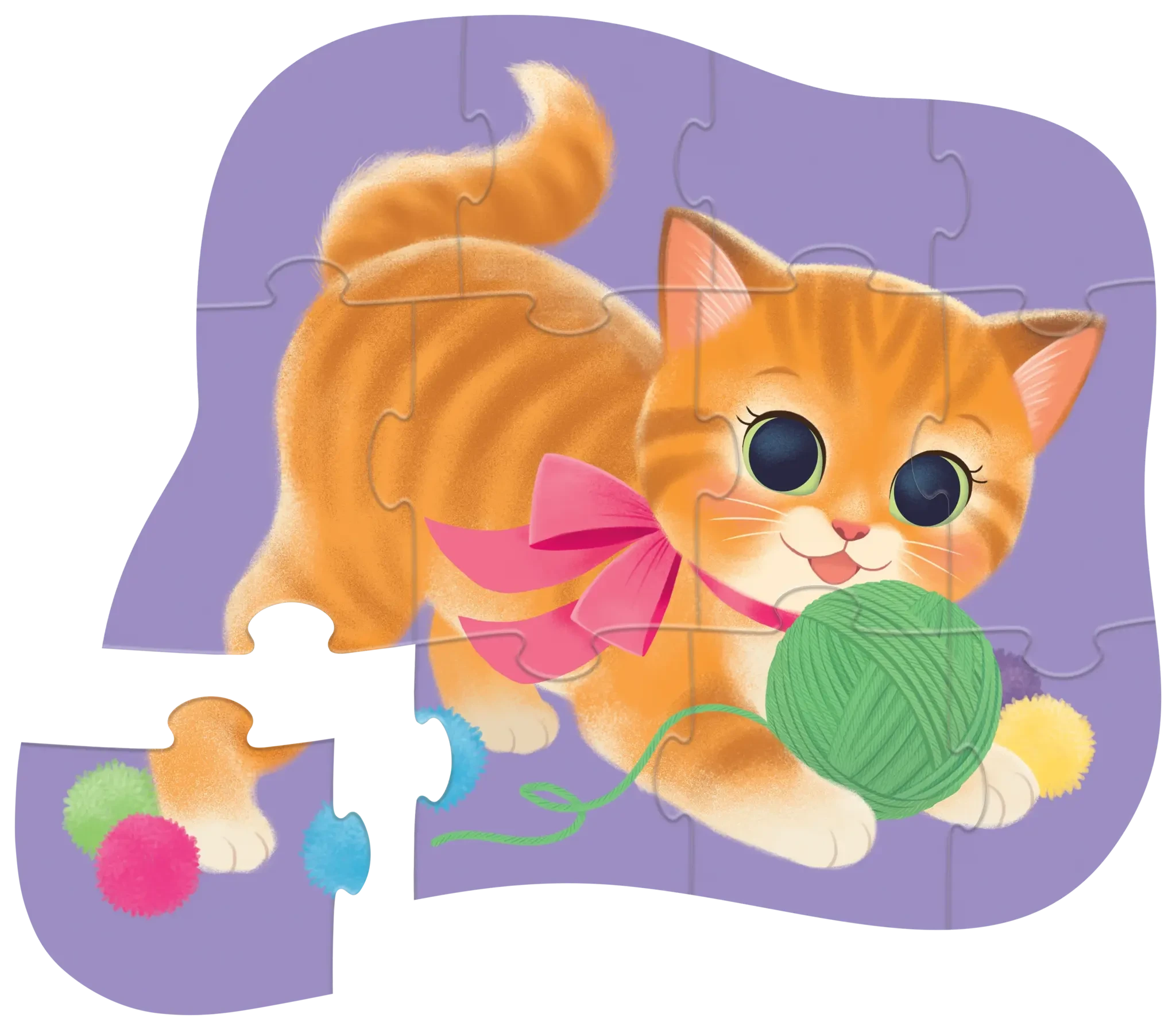 Crocodile Creek Mini Puzzle 12 pc - Cute Kitten