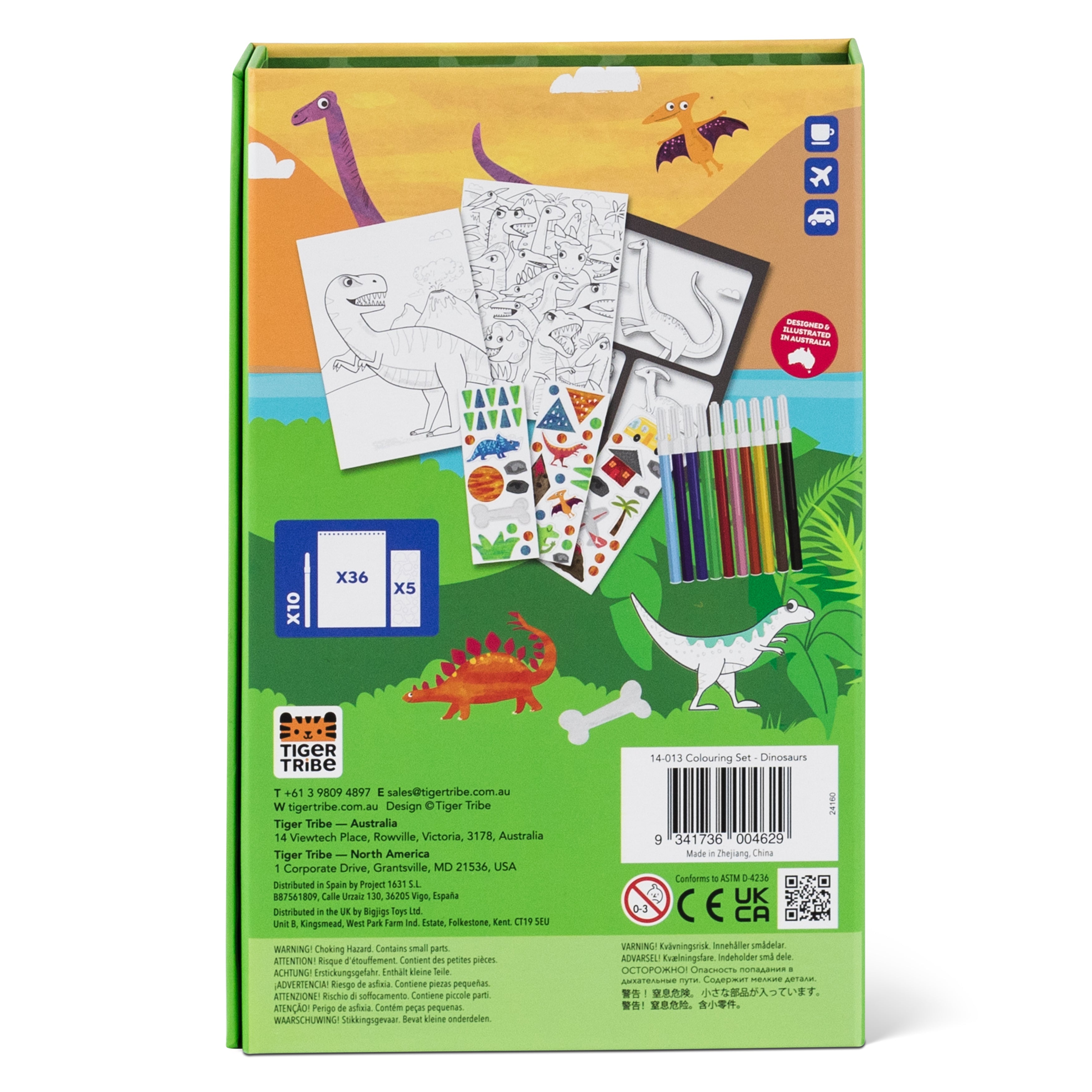 Tiger Tribe Colouring set Dinosaurs
