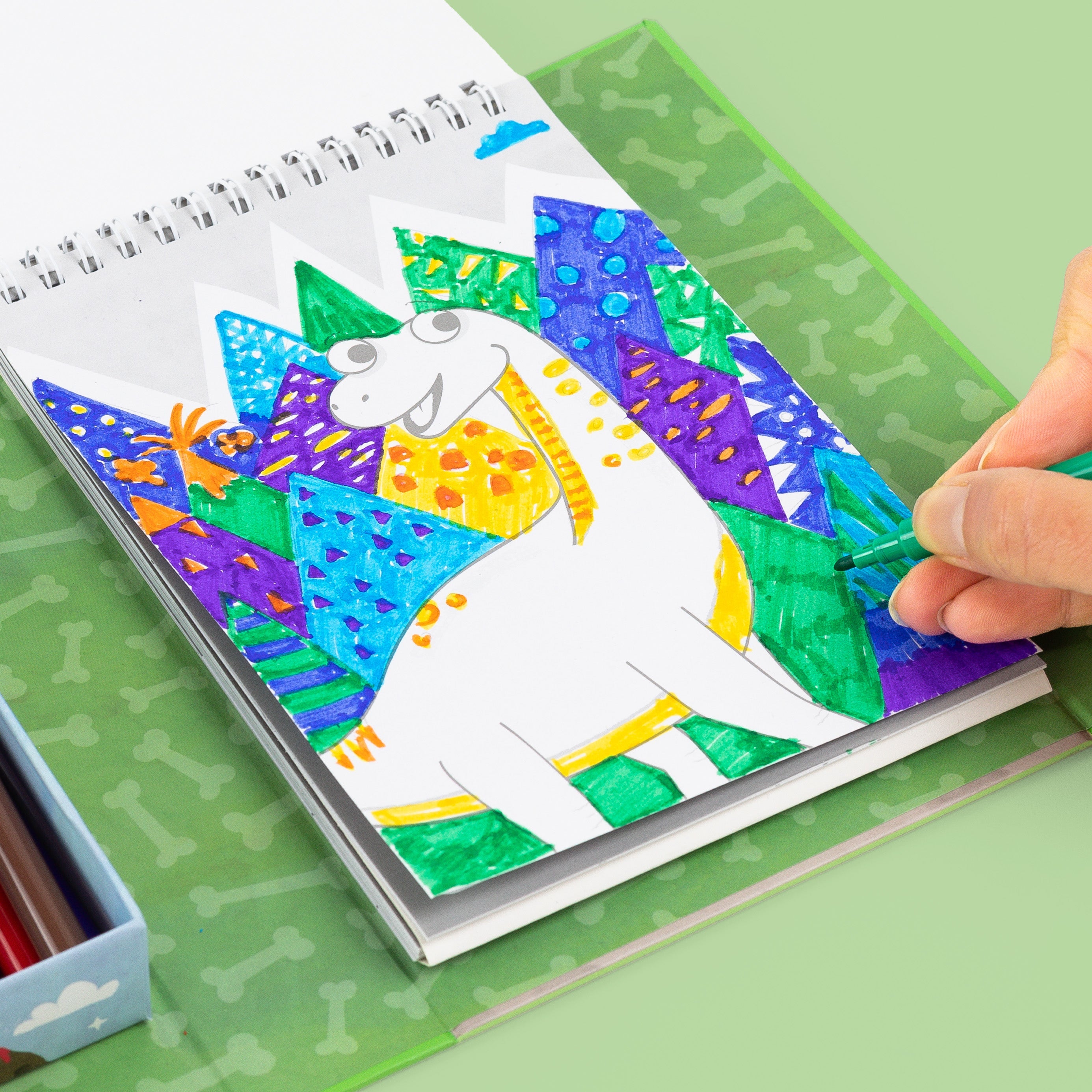 Tiger Tribe Colouring set Dinosaurs