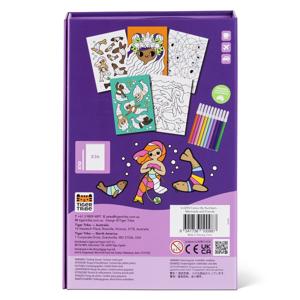 Tiger Tribe Colour by Numbers - Mermaids and Friends
