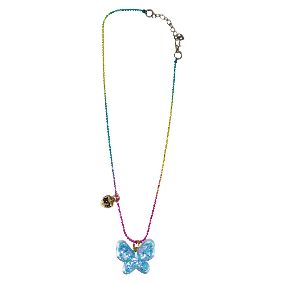 Pink Poppy BFF twinkle butterfly necklace set