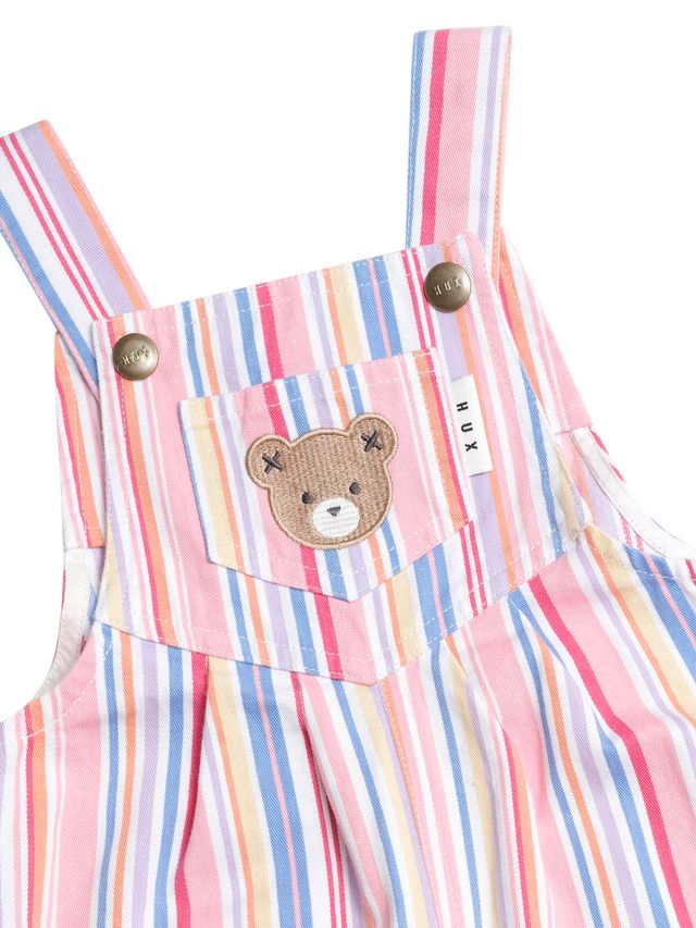 Huxbaby pastel stripe overalls