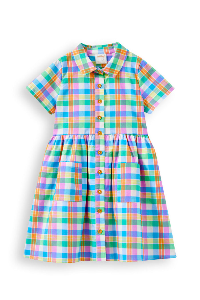 Milky Carnival Check Dress