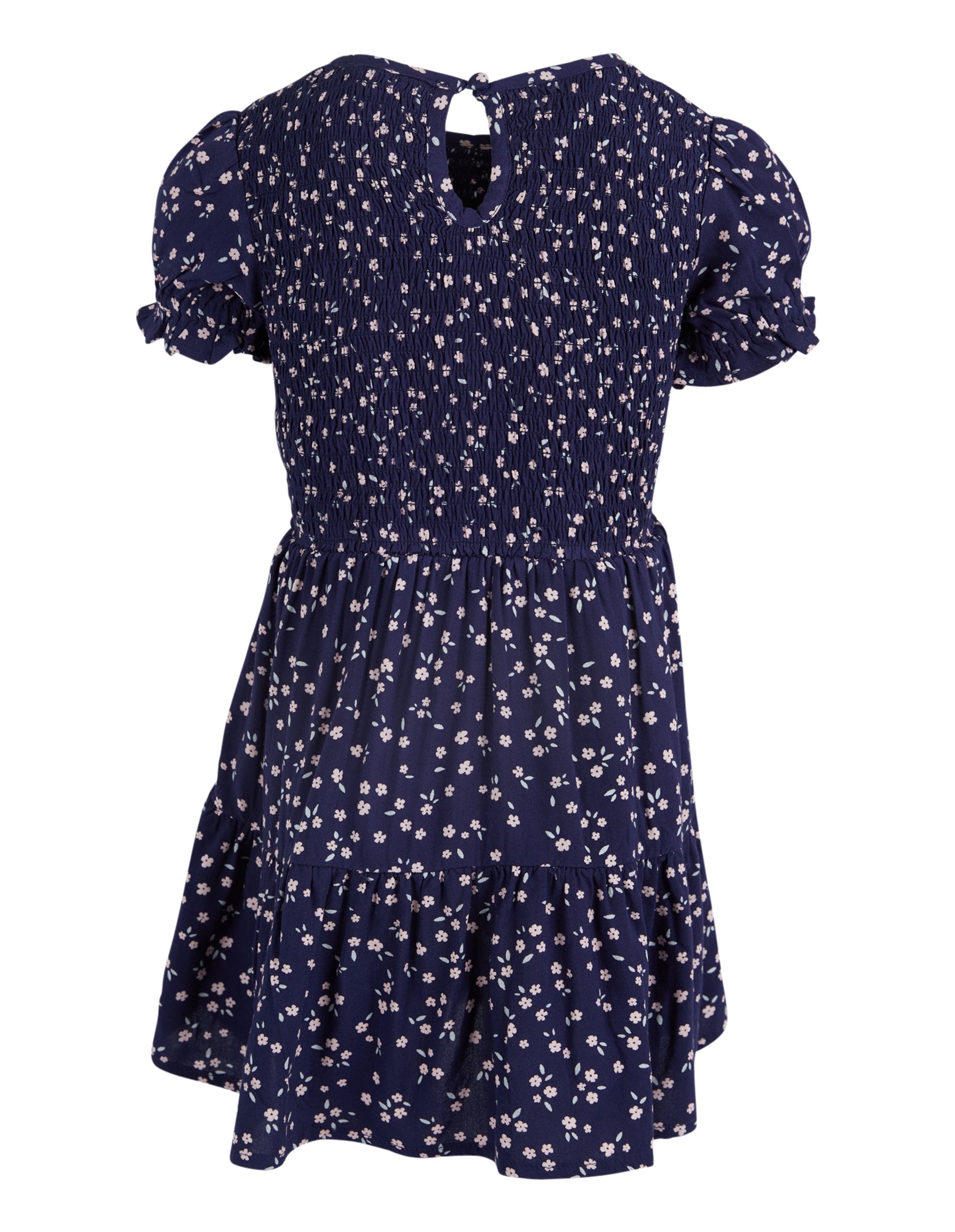 Eve Girl Lou dress in Blue with White Floral