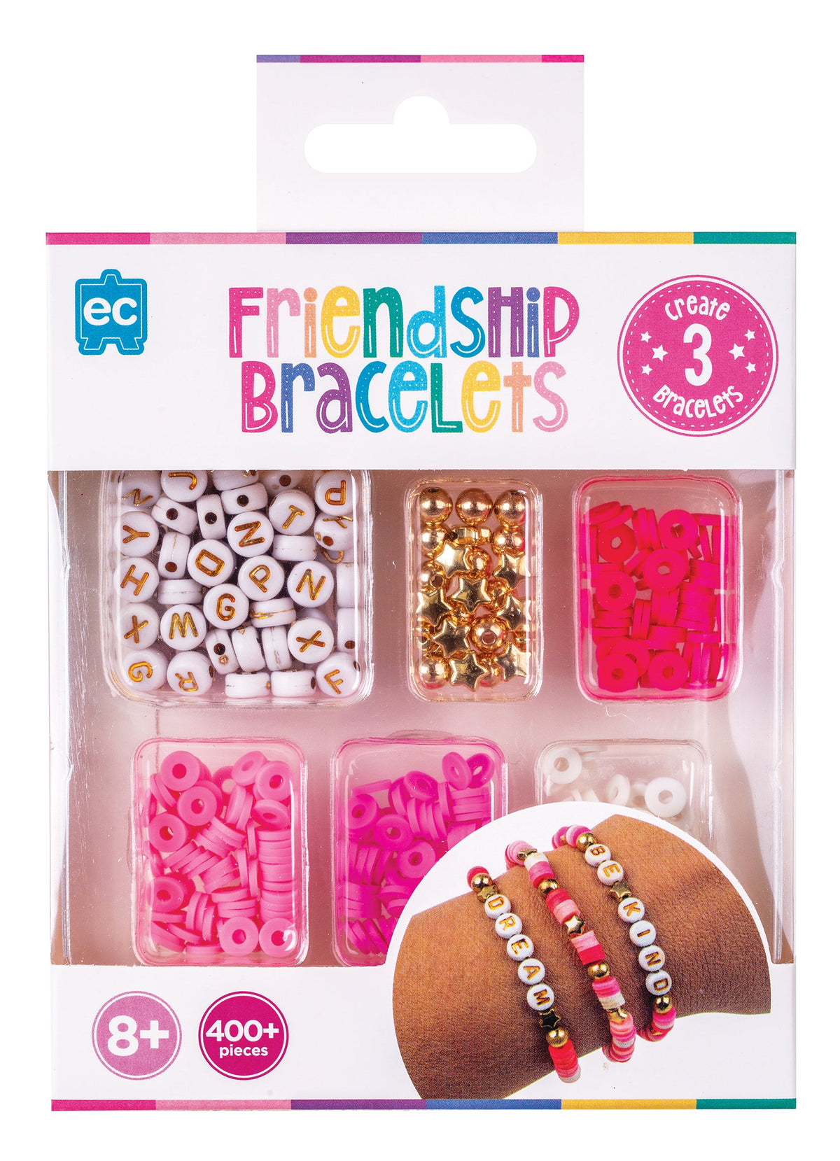 Educational Colours Friendship Bracelet Set - Pink