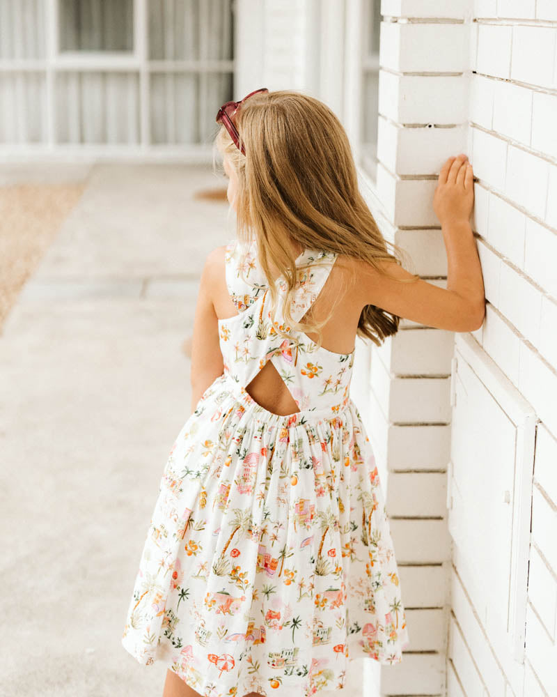 PARADISO CROSS BACK DRESS 3-7Y