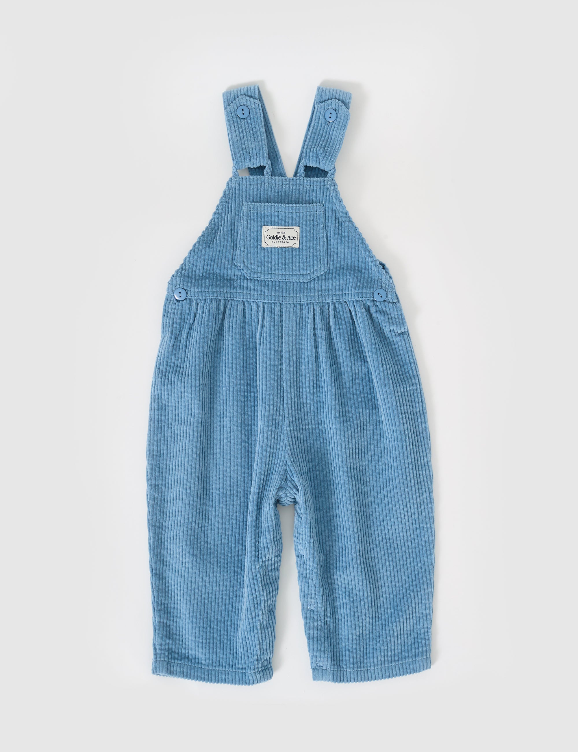 Goldie & Ace Sammy Corduroy Overalls Duck Egg in Blue