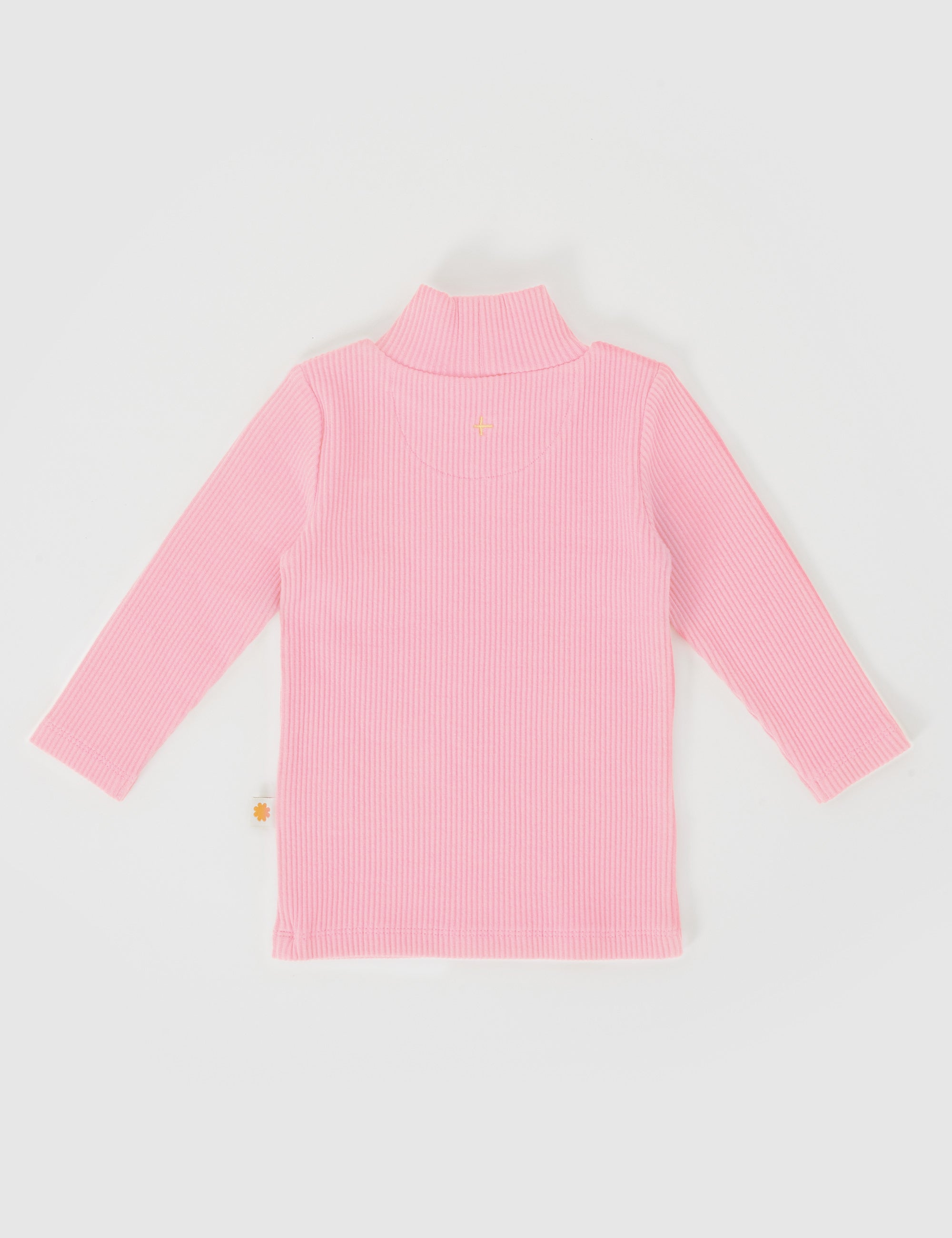 Goldie & Ace Embroidered Rib Skivvy in Sweet Pea Pink
