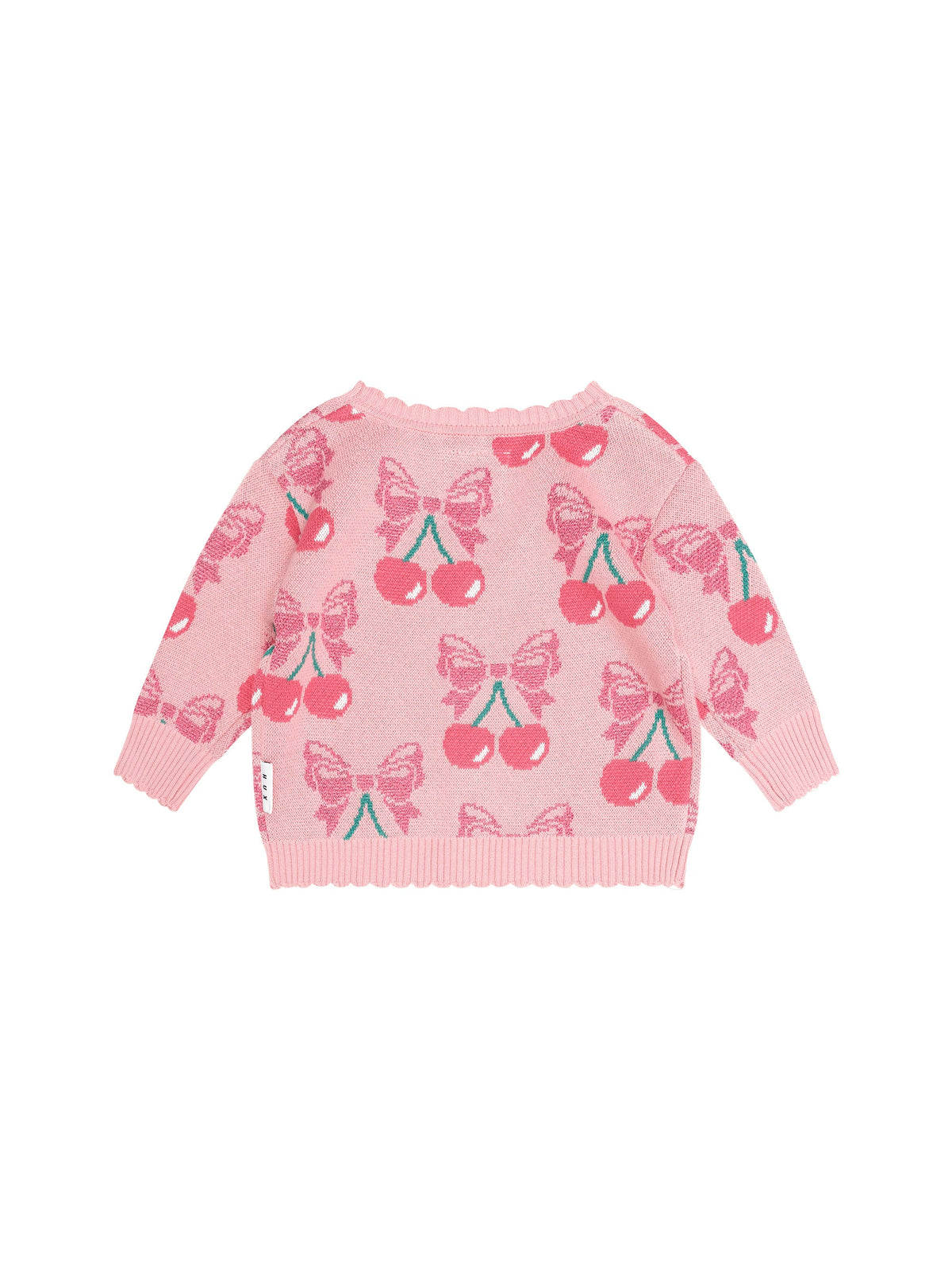 Huxbaby Cherry Bow Cardi - Vintage Pink