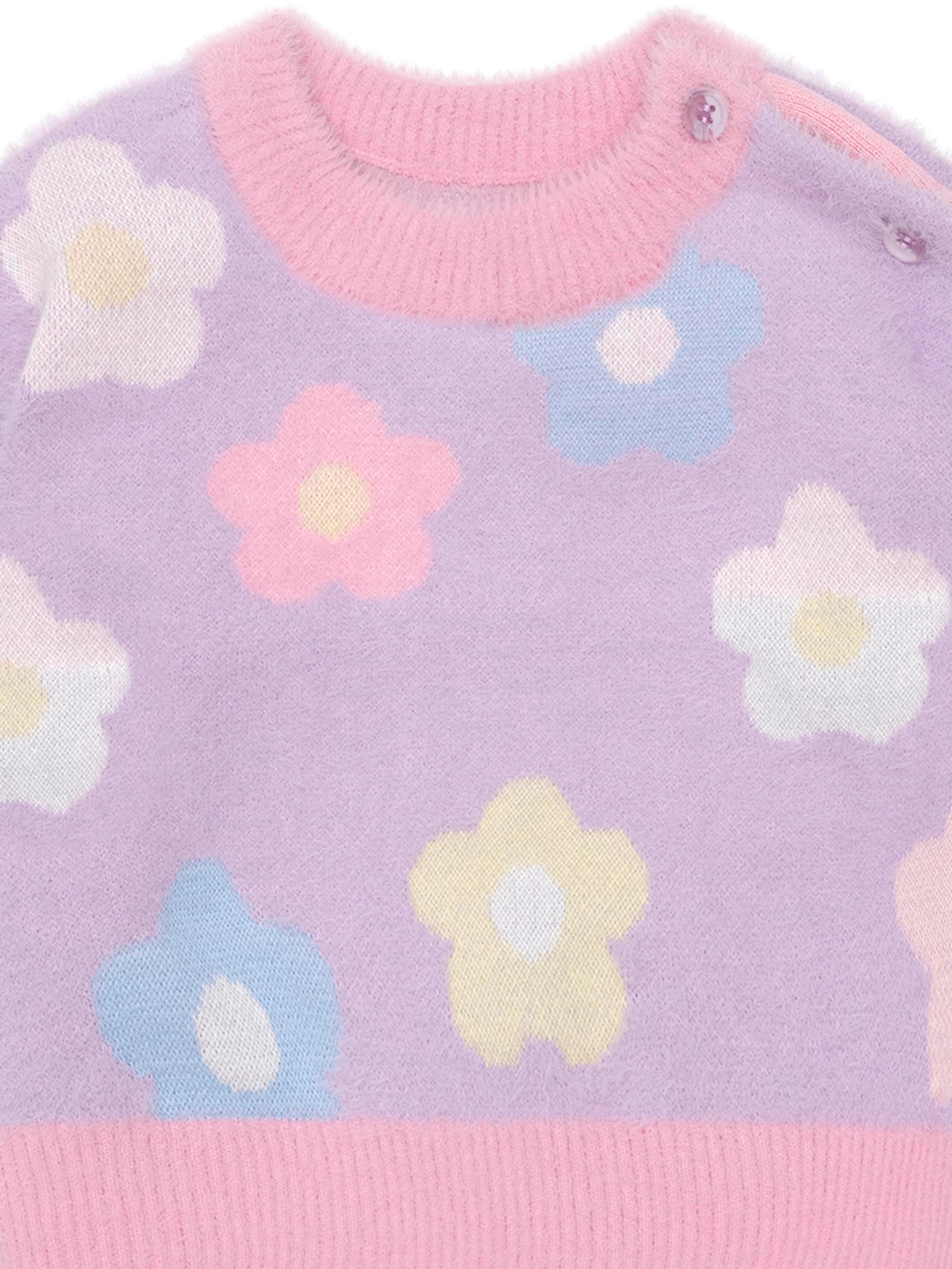 Huxbaby rainbow daisy jumper in multicolour
