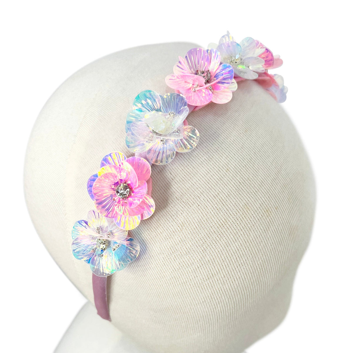 Pink Poppy Mermaid Flower Headband
