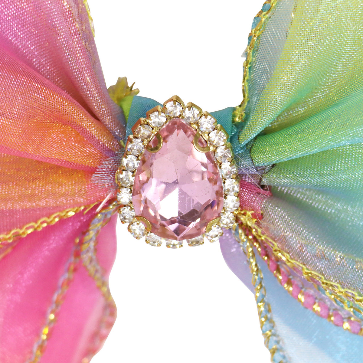 Pink Poppy Rainbow Butterfly Bow Hair Clip