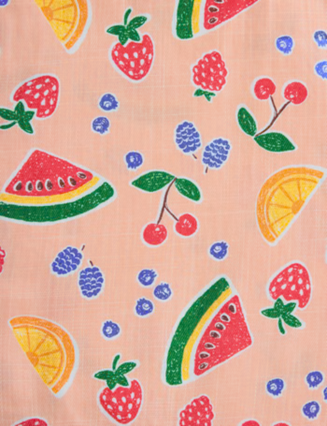 Goldie & Ace Lyla Linen Dress Fruit Salad in Peach