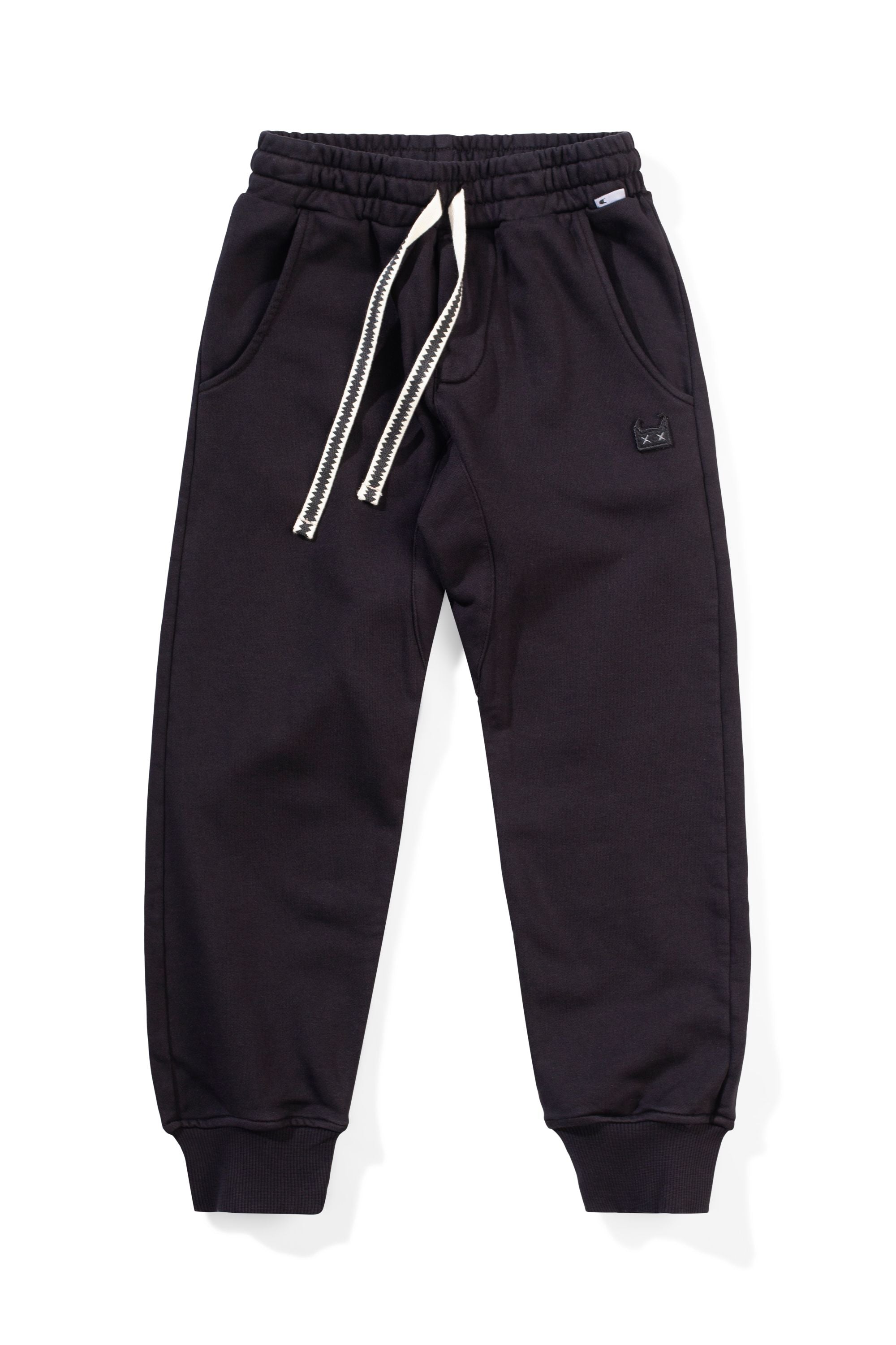 Munster poplin patch pant in black