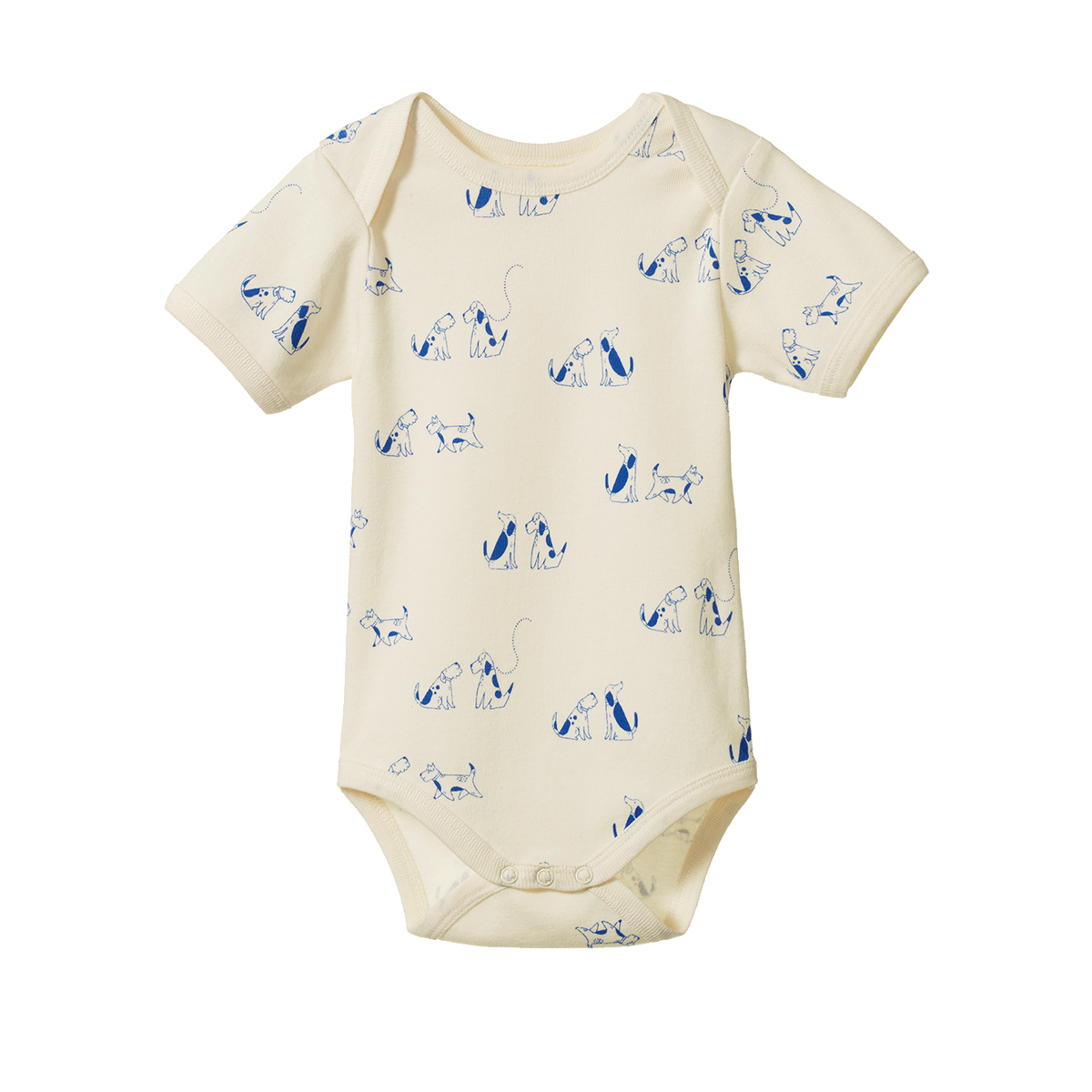 Nature Baby Short Sleeve Bodysuit - Dog Walk Print