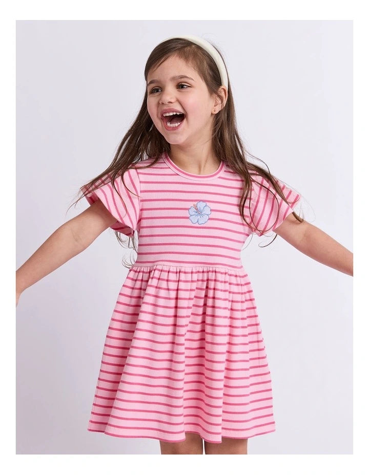 Eve Girl Lulu Rib Dress in Pink