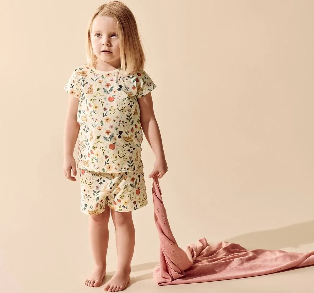 Wilson & Frenchy Summer Garden Organic Short Sleeved Pyjamas