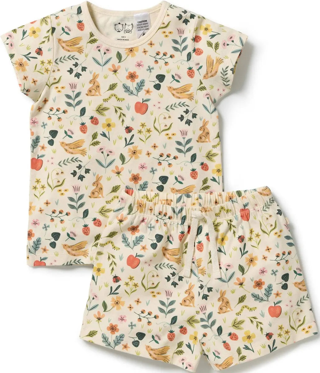 Wilson & Frenchy Summer Garden Organic Short Sleeved Pyjamas