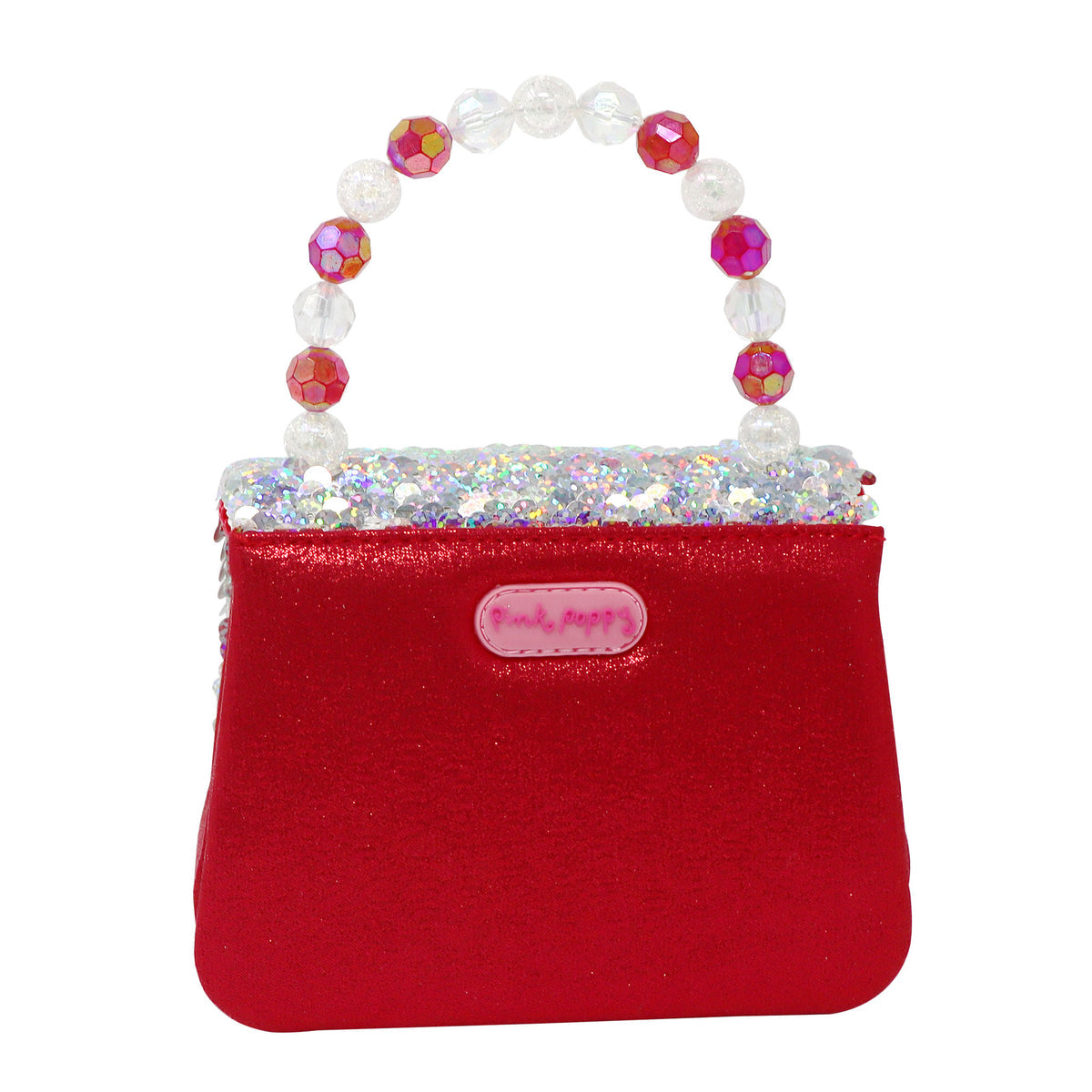 Pink Poppy Christmas reversible sequin festive handbag