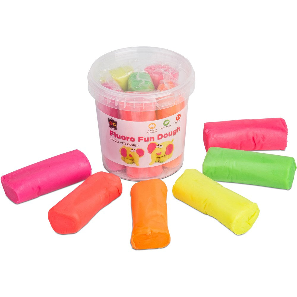 EC fluro fun dough 900g assorted colours