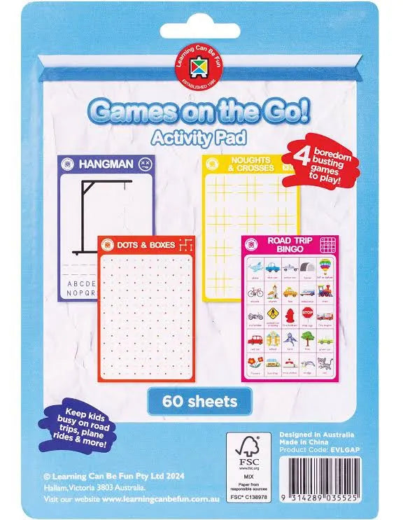 Learning Can Be Fun Games on the Go! Activity Pad