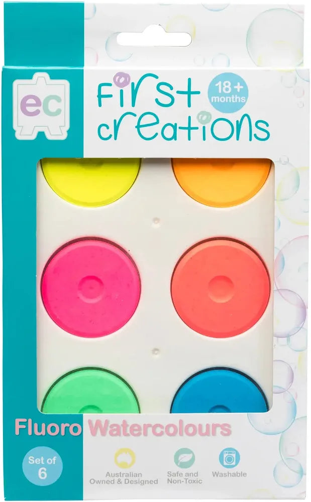 First Creations Fluoro Watercolours Set of 6