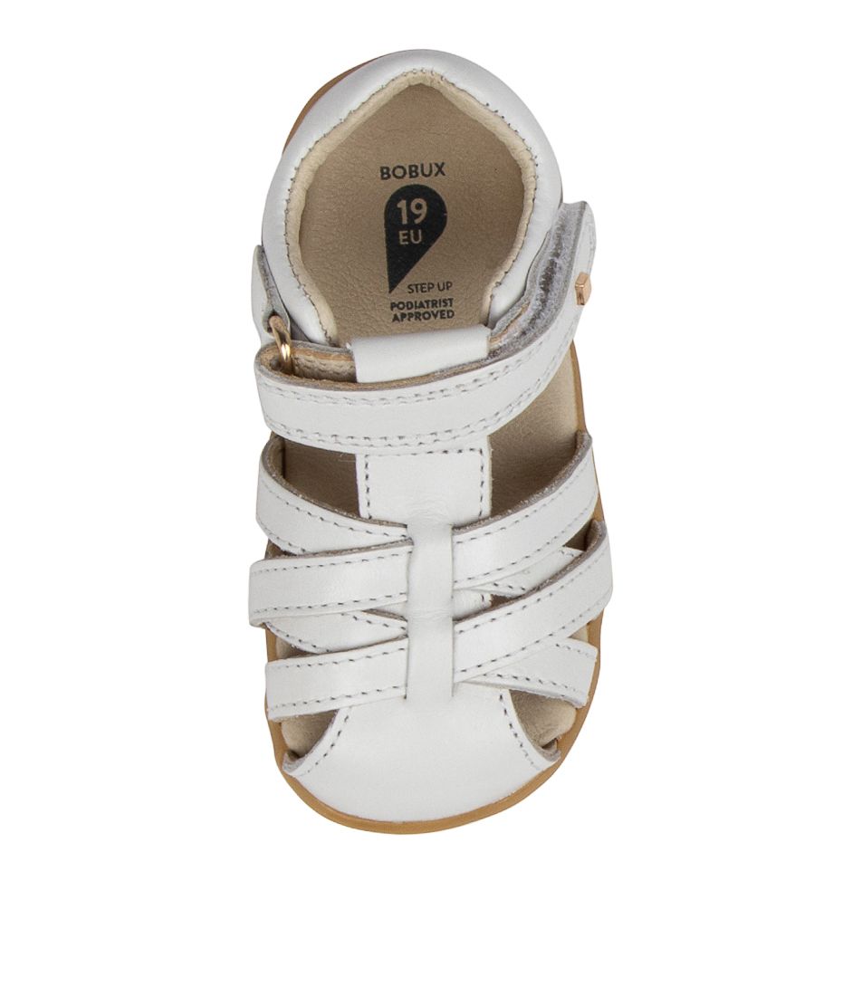 Bobux Step Up cross jump sandal in white