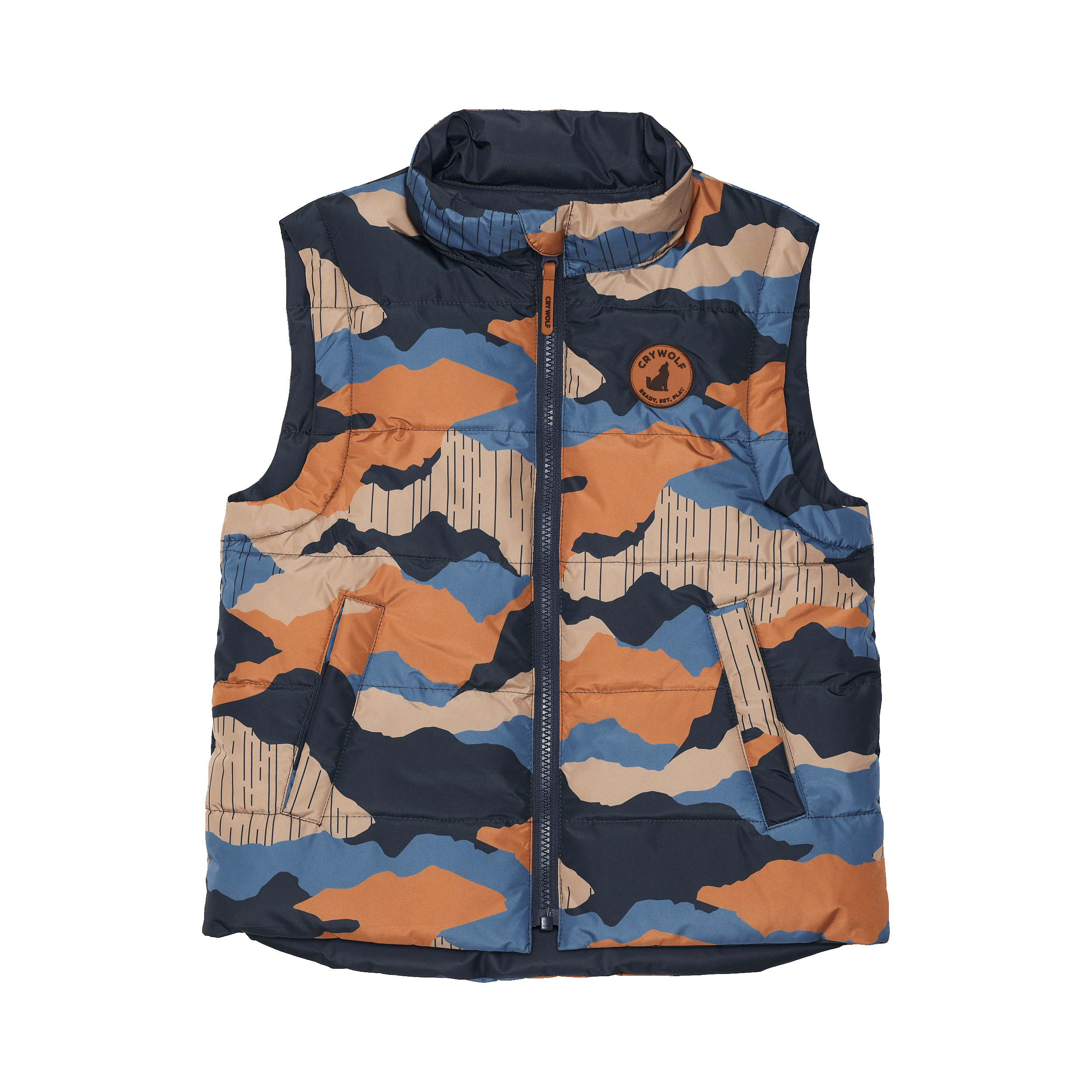 Crywolf Reversible Vest Camo Mountain in Multicolour