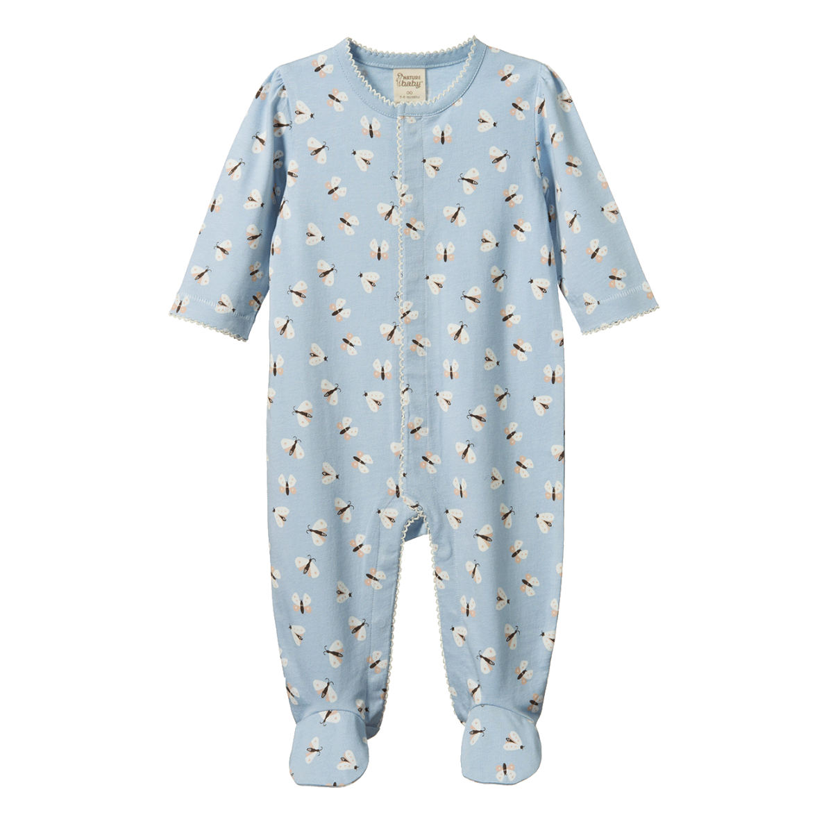 Nature Baby Lucy Suit petite butterfly dance print in blue