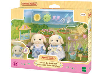 Sylvanian families blossom gardening set Flora rabbit Sister & Brother