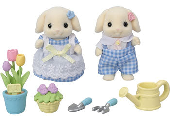 Sylvanian families blossom gardening set Flora rabbit Sister & Brother