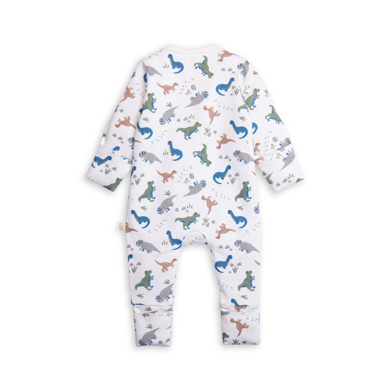 Tiny Twig long sleeve zipsuit - Dino
