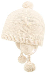 Toshi organic earmuff heart - feather in cream