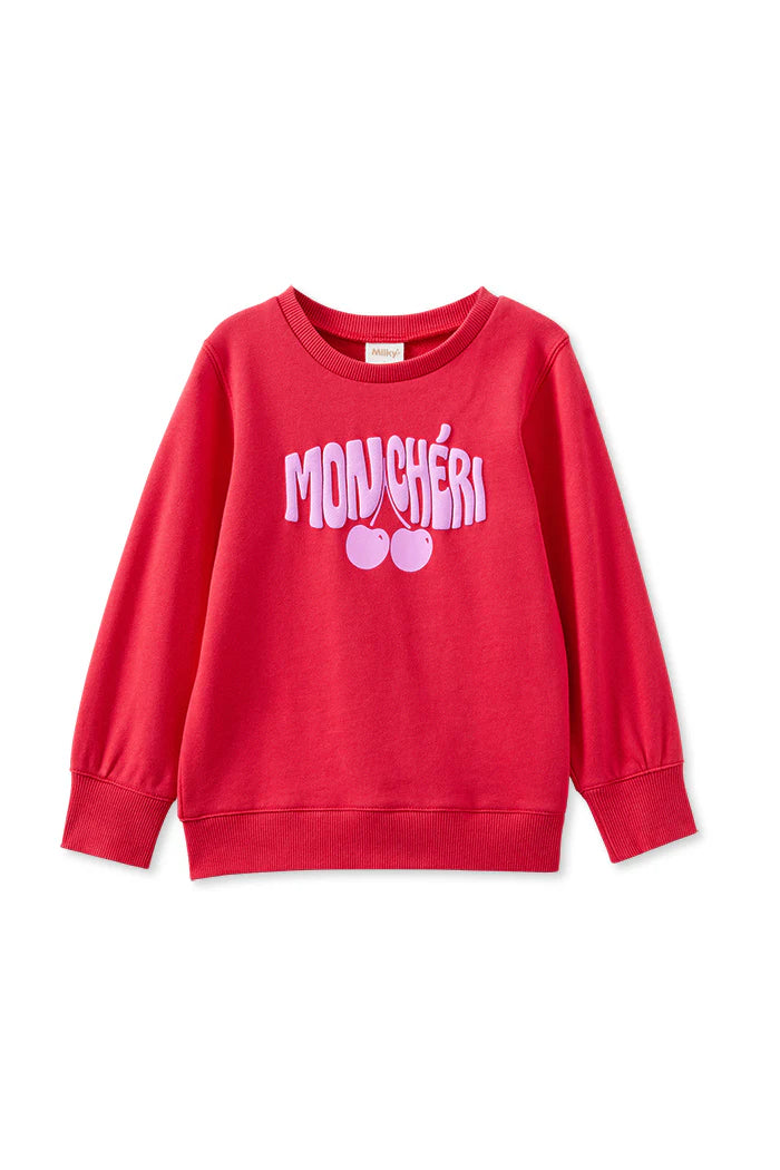 Milky Mon Cheri Sweat in red