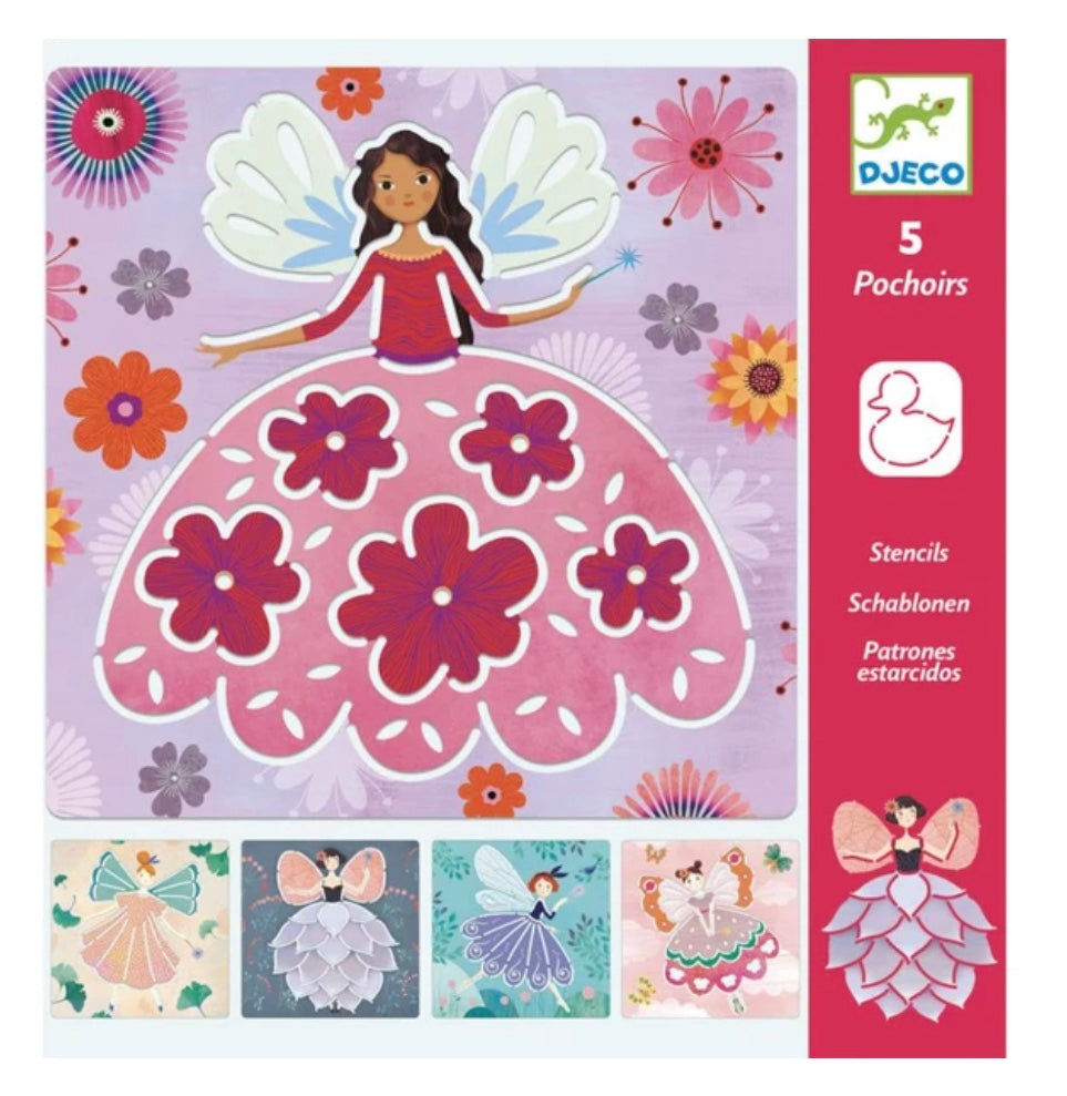 DJECO 5 FAIRY STENCILS