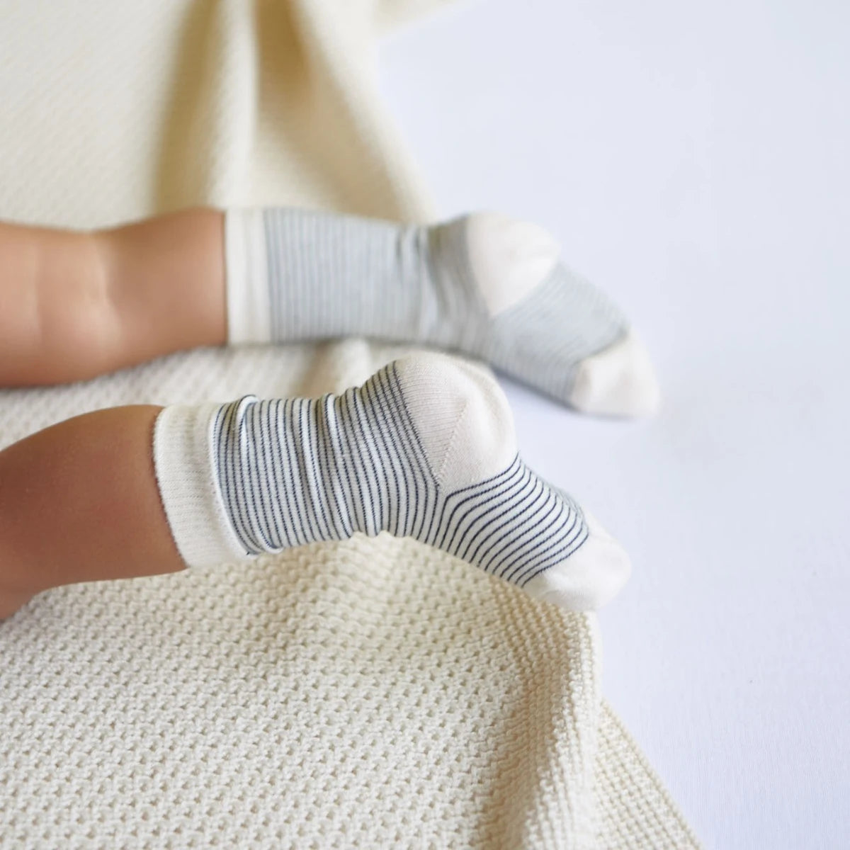 Nature baby organic socks - navy stripe