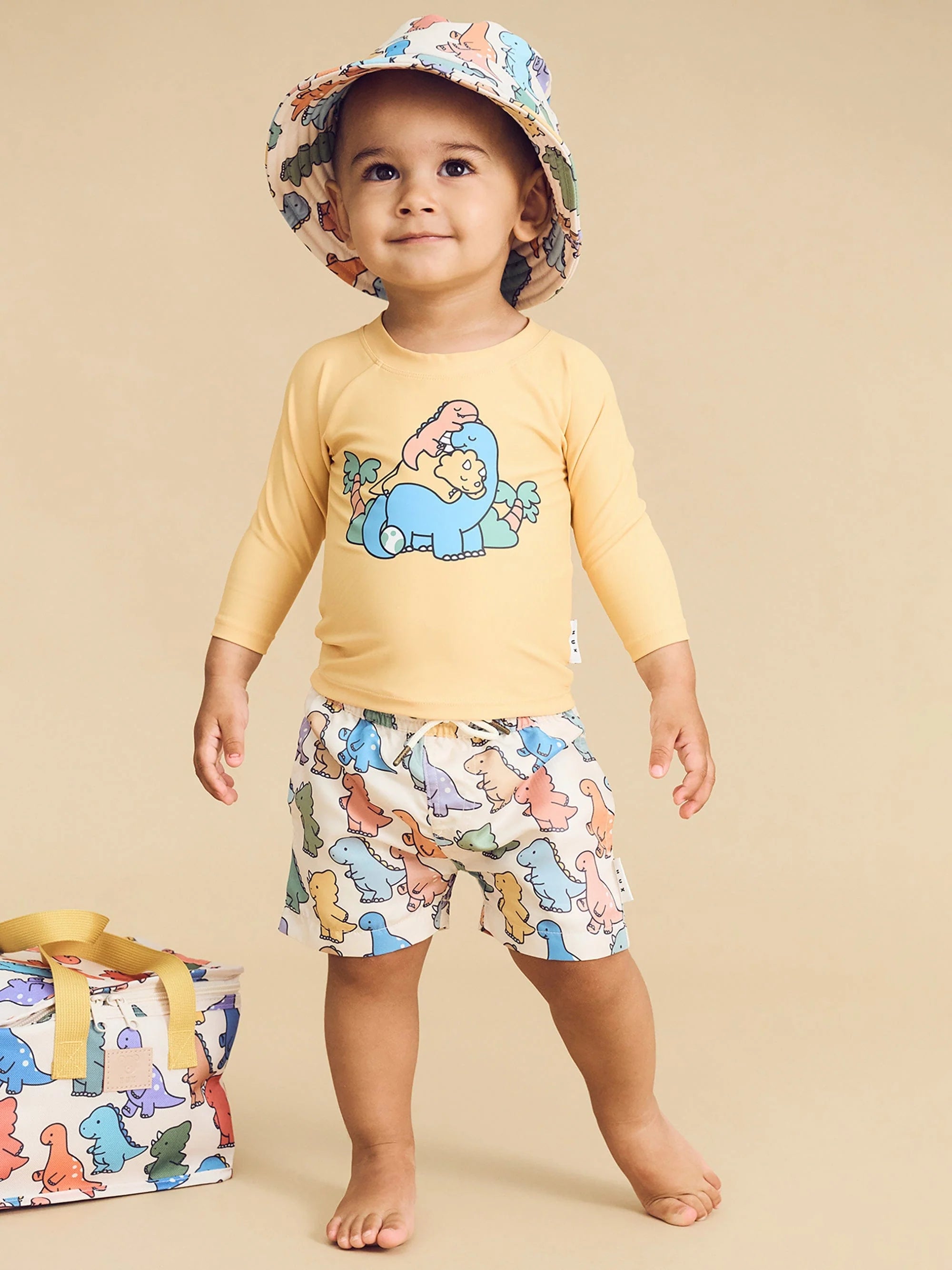 Huxbaby Dino Play Swim Short Multi in Multi