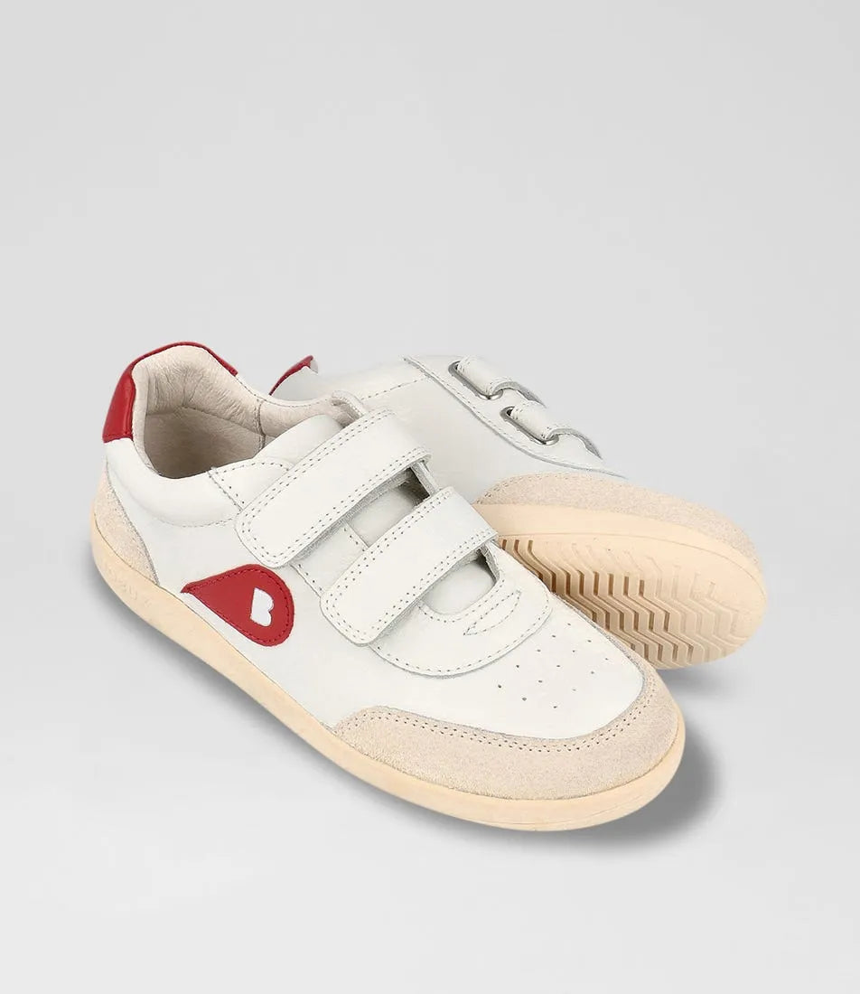 Bobux Kid+ champ white and red trim