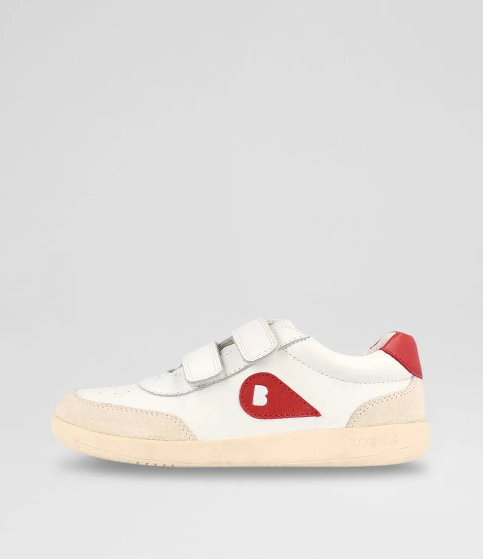 Bobux Kid+ champ white and red trim