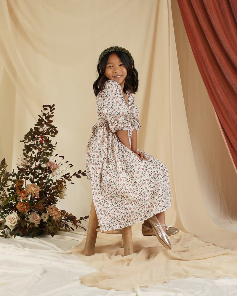 Noralee Junie Dress Poppy Bloom in Ecru