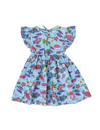 Goldie & Ace Lyla Lightweight Dress Daydream Island in Blue