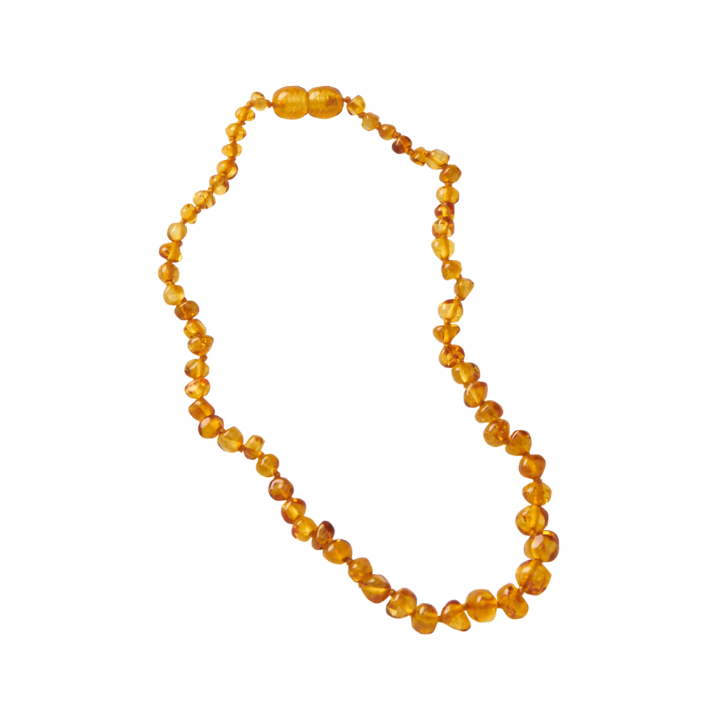 LA LUNA AMBER BABY NECKLACE - POLISHED HONEY main image 1