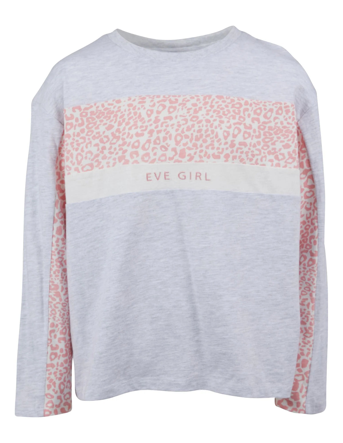 Eve Girl Base Panelled Long Sleeve Tee in Grey
