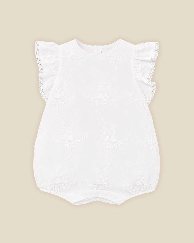 3D FLORAL EMB. ROMPER