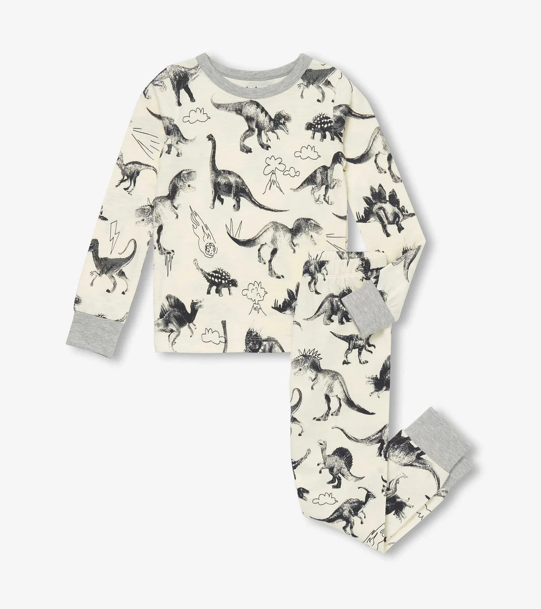 Hatley Dino extinction organic stretch cotton pajama set