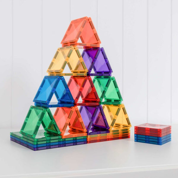 Connetix Magnetic Tiles - 42 Pc Rainbow Square Pack