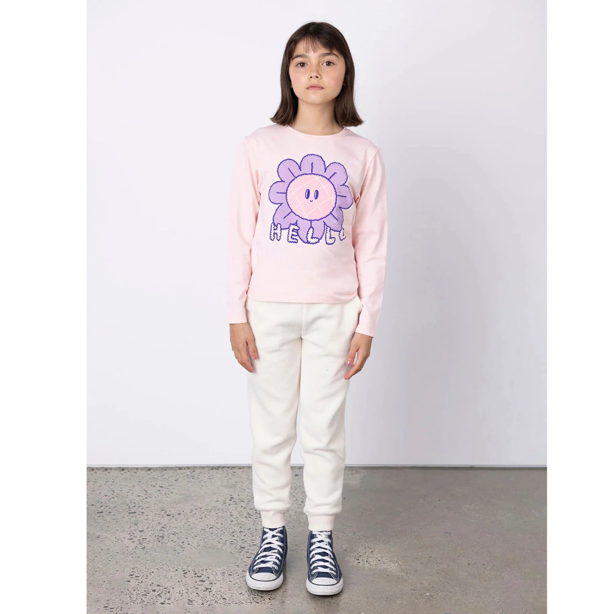 Minti hello bye flower tee in pink