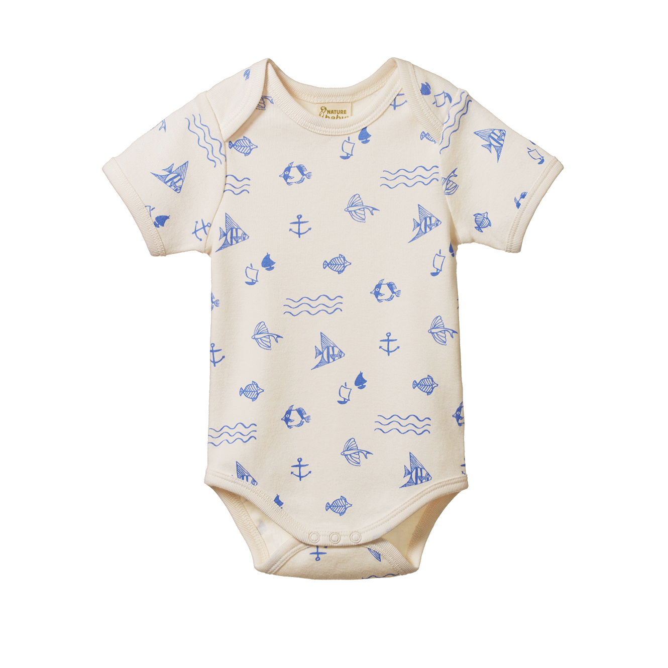 Nature Baby Short Sleeve Bodysuit Atlantic Print in Multi