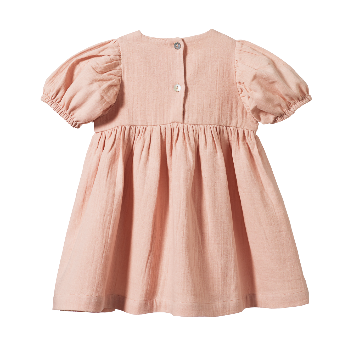 Nature Baby Albertine Dress Rose Dust Crinkle in Pink